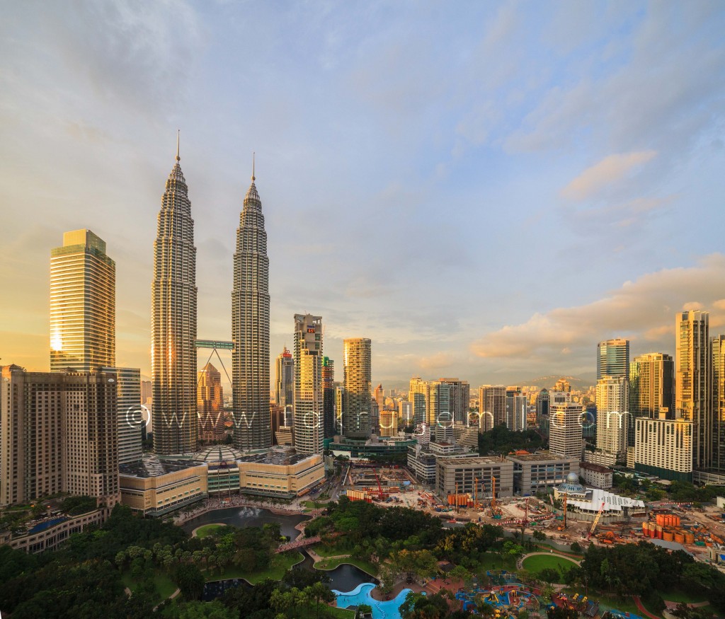 Petronas Twin Towers Sunset 1