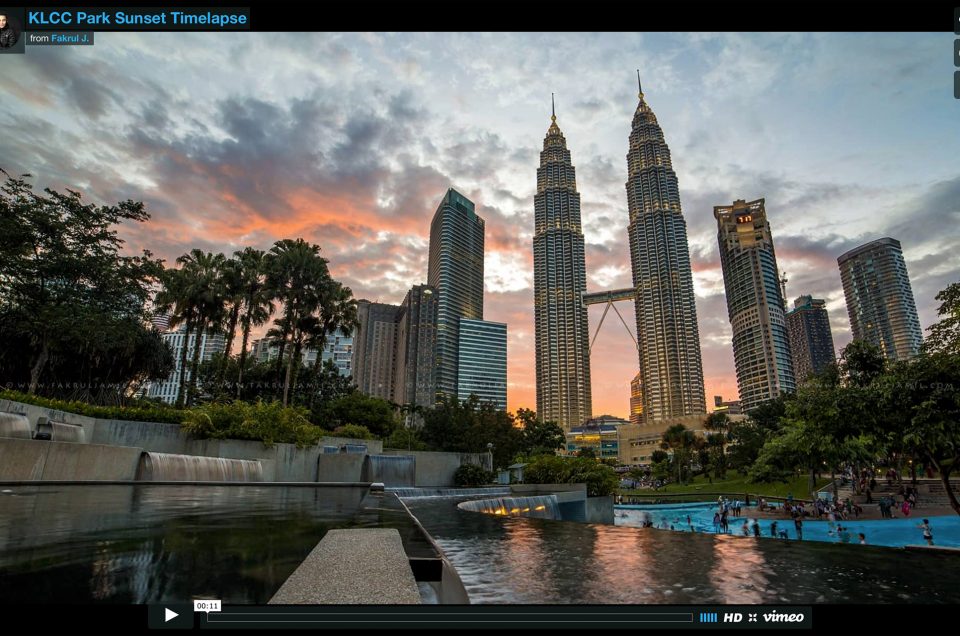 Video: Timelapse – KLCC Park Sunset